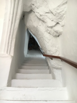 Staircase inside Hozoviotissa Monastery
